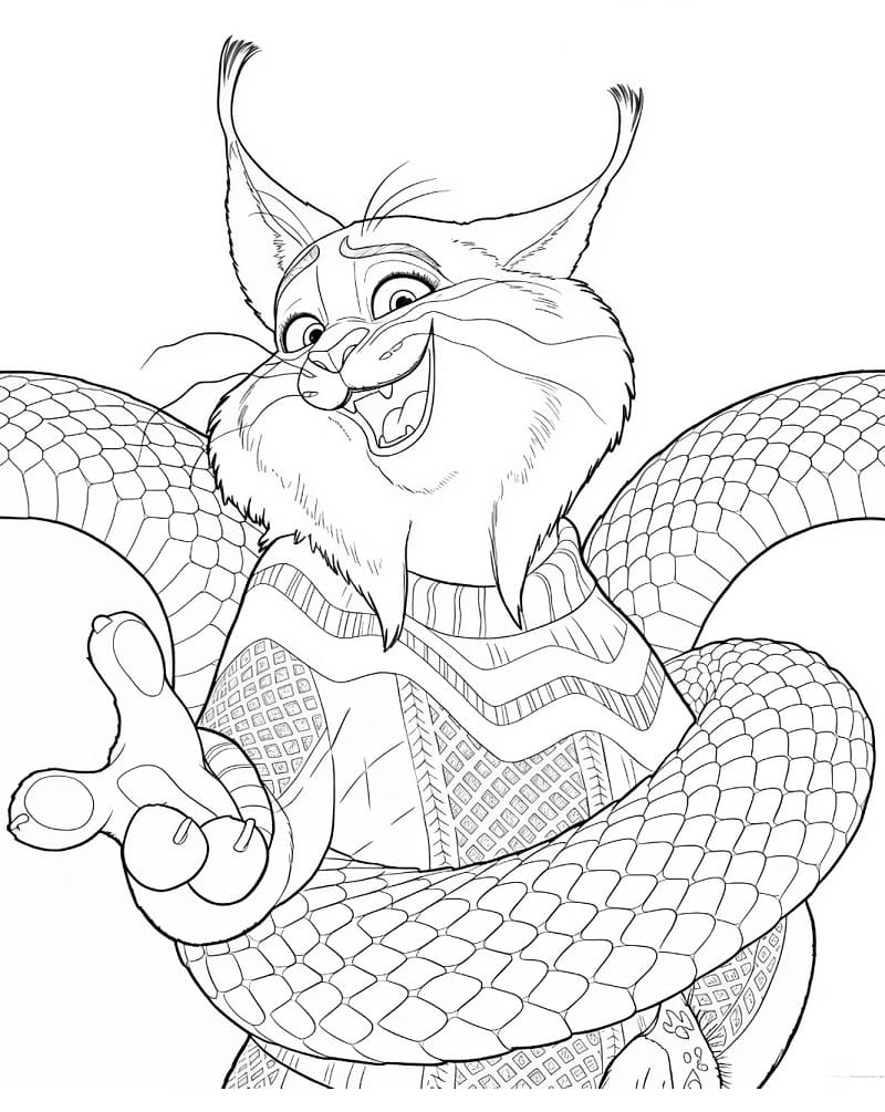 Fise de colorat cu Zootropolis 2 Pawbert Lynxley