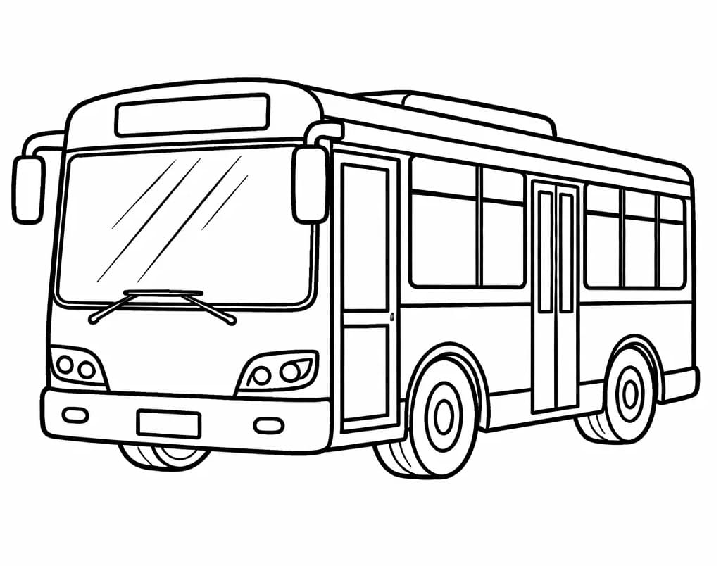 Fise de colorat cu Autobuze de colorat p03