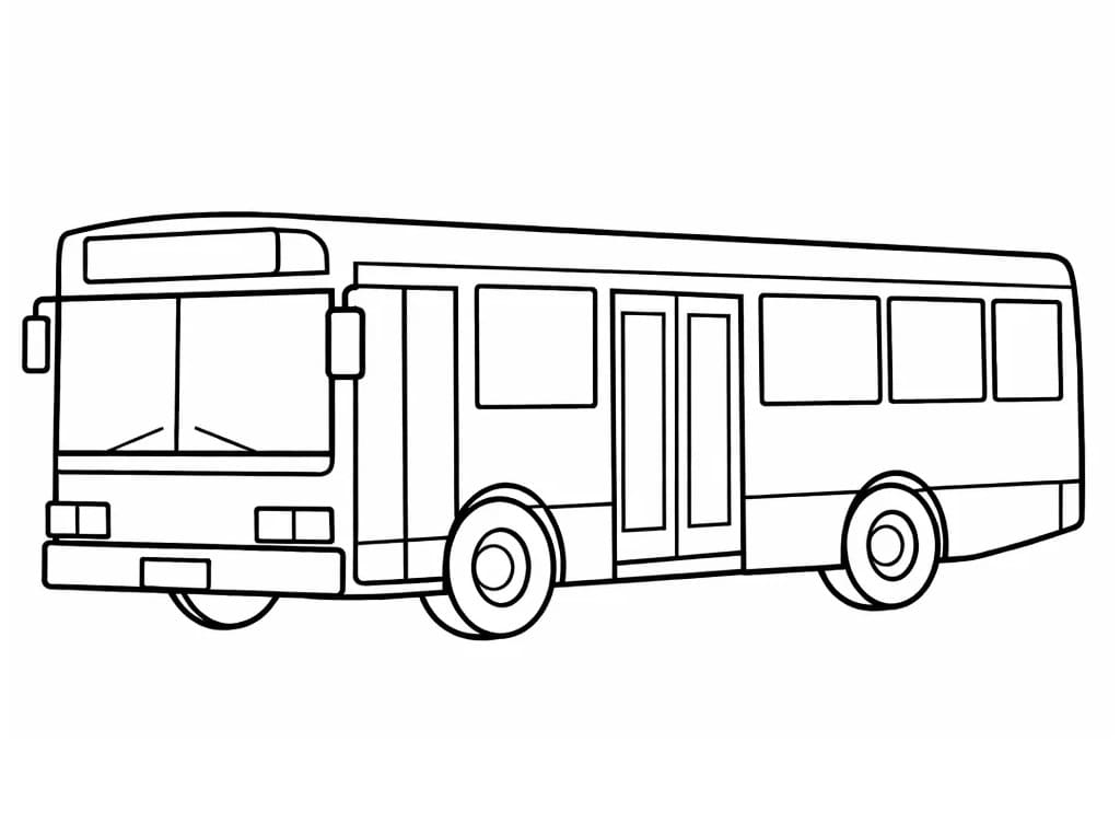 Fise de colorat cu Autobuze de colorat p05
