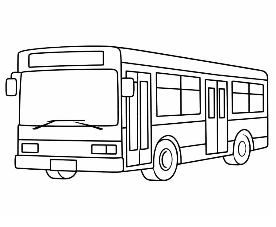 Fise de colorat cu Autobuze de colorat p06