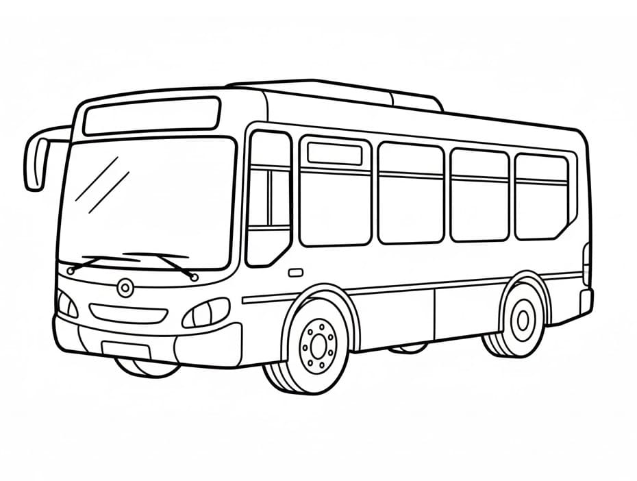 Fise de colorat cu Autobuze de colorat p15