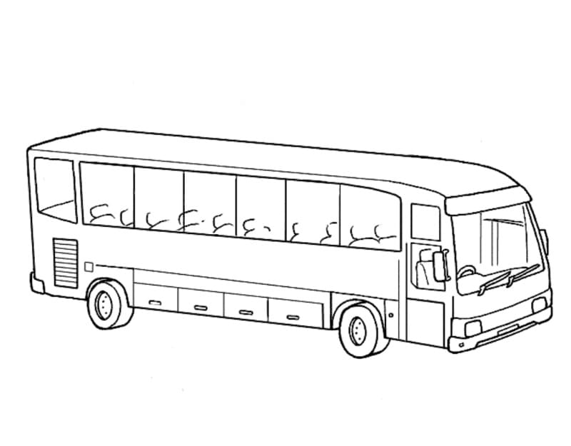 Fise de colorat cu Autobuze de colorat p20