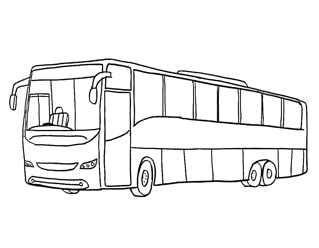 Fise de colorat cu Autobuze de colorat p21