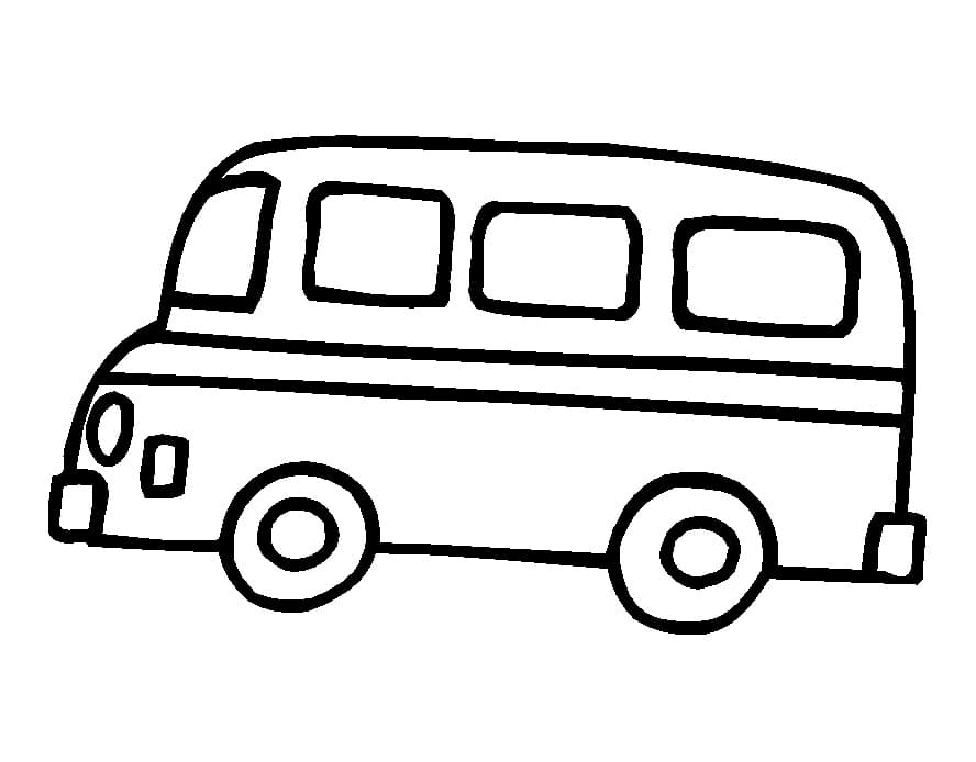 Fise de colorat cu Autobuze de colorat p25