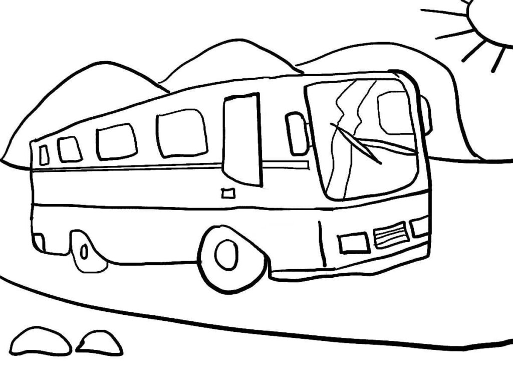 Fise de Colorat cu Autobuze de colorat p30