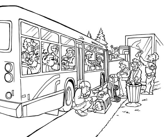 Fise de colorat cu Autobuze de colorat p31