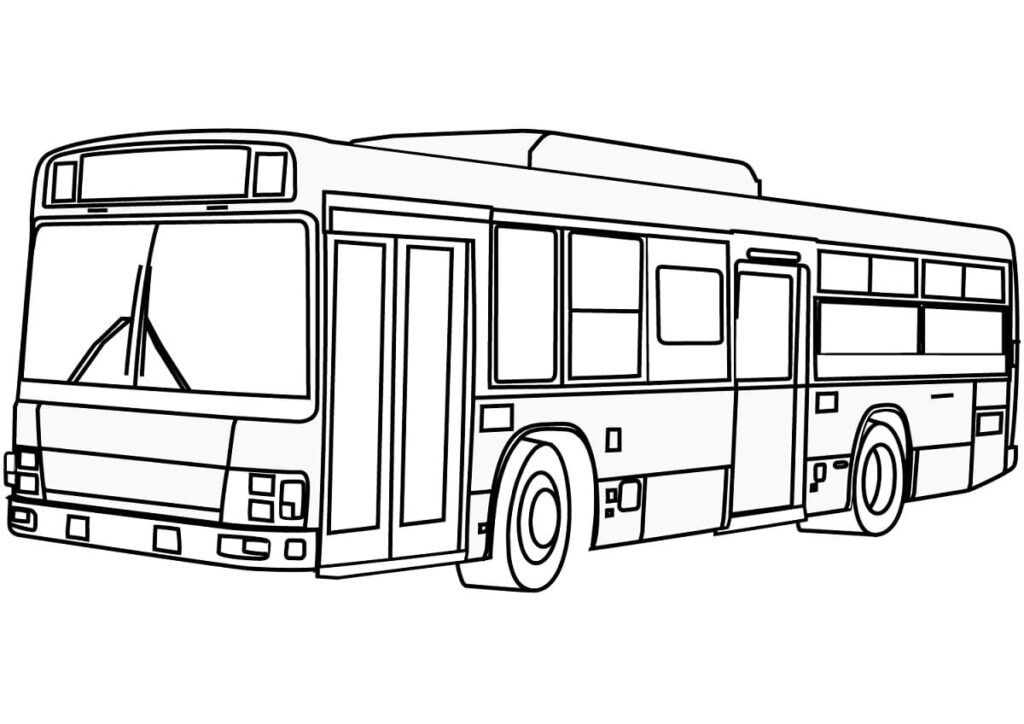 Fise de Colorat cu Autobuze de colorat p36