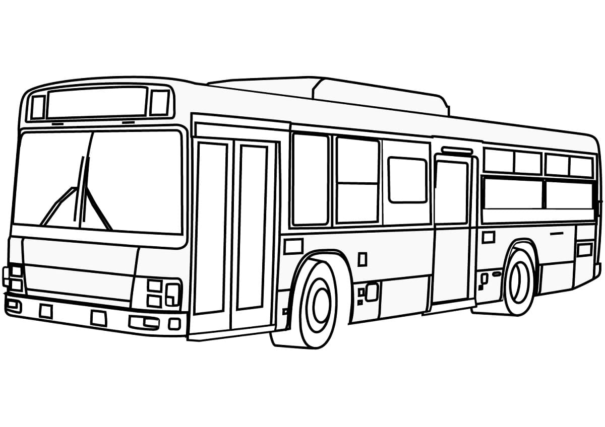 Fise de colorat cu Autobuze de colorat p36