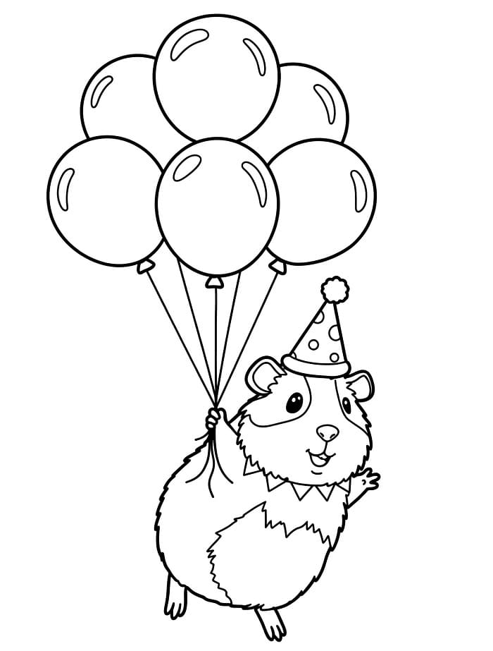 Fise de colorat cu Cobai de colorat p10