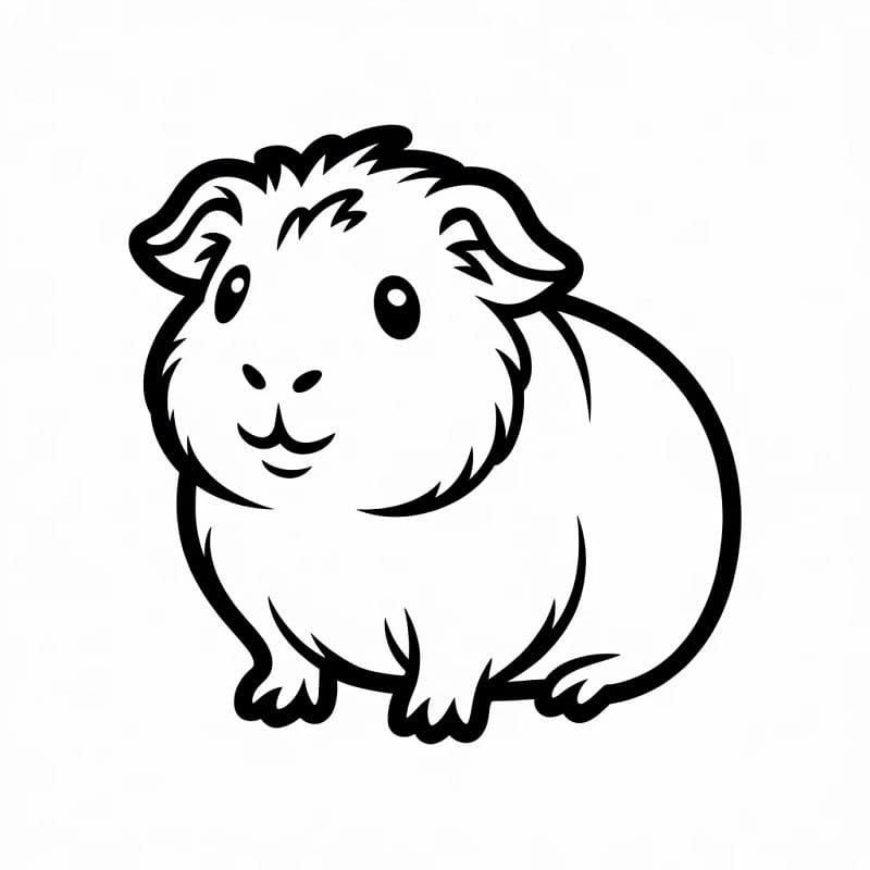 Fise de colorat cu Cobai de colorat p11