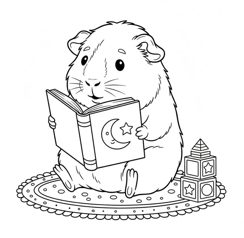 Fise de colorat cu Cobai de colorat p15