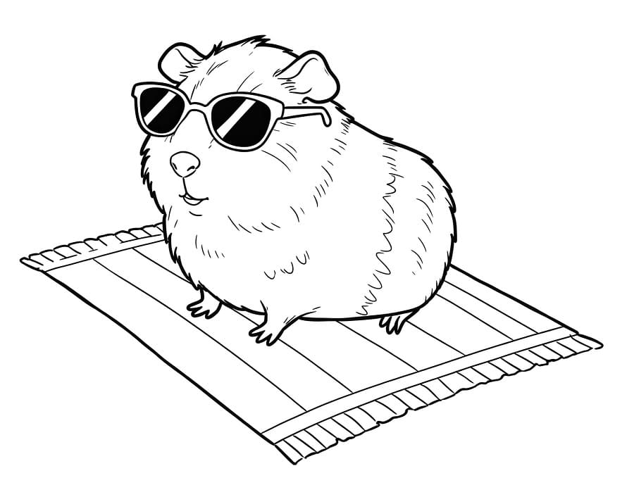 Fise de colorat cu Cobai de colorat p16