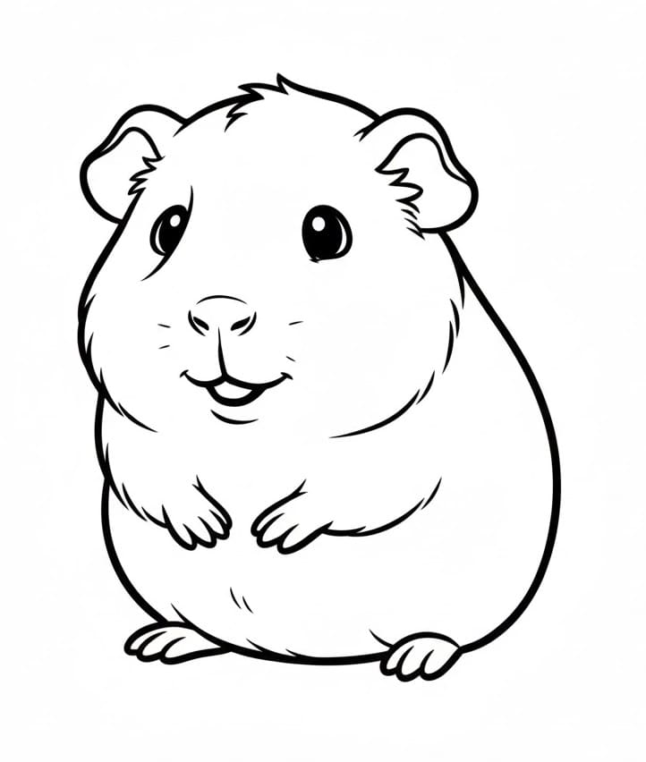 Fise de colorat cu Cobai de colorat p21