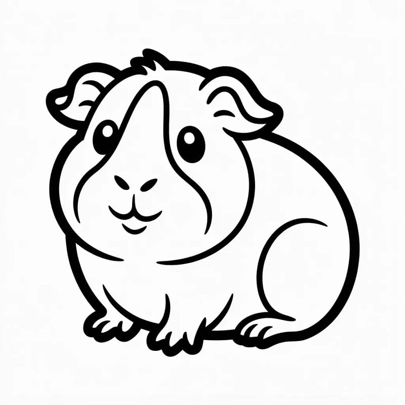 Fise de colorat cu Cobai de colorat p24