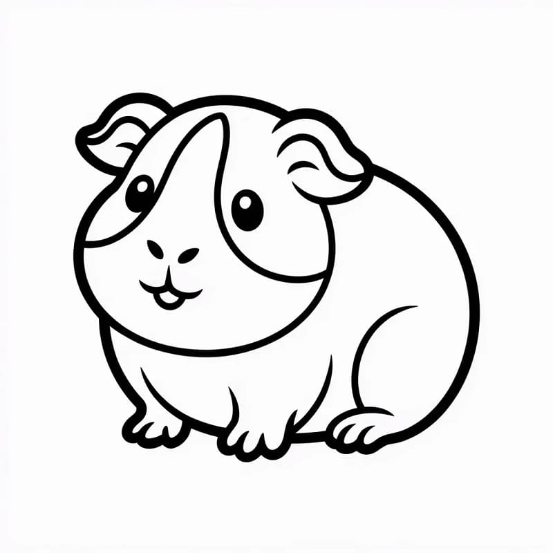 Planse de colorat cu Cobai