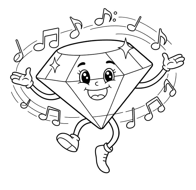 Fise de colorat cu Diamante de colorat p12