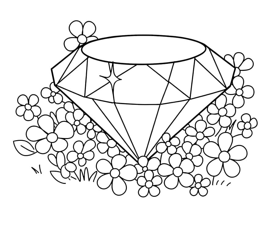 Fise de colorat cu Diamante de colorat p14