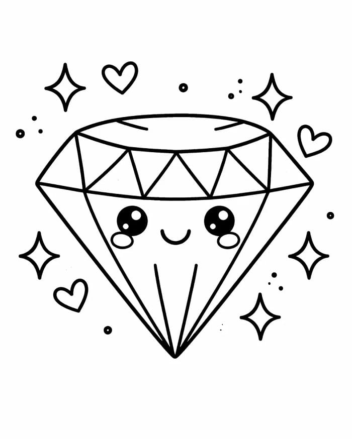 Planse de colorat cu Diamante