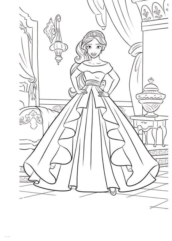 Fise de colorat cu Elena din Avalor de colorat p30