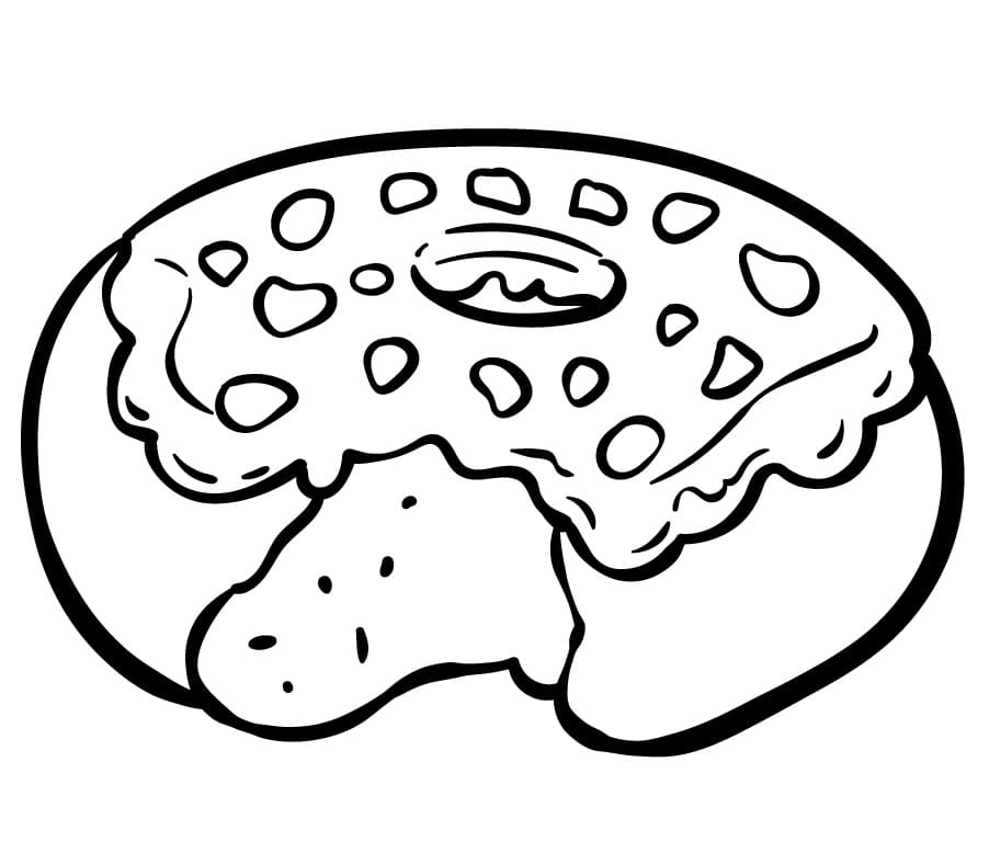 Fise de colorat cu Gogoasa de colorat p06