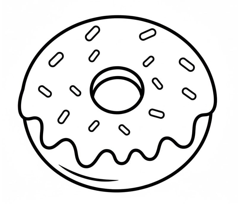 Fise de colorat cu Gogoasa de colorat p09