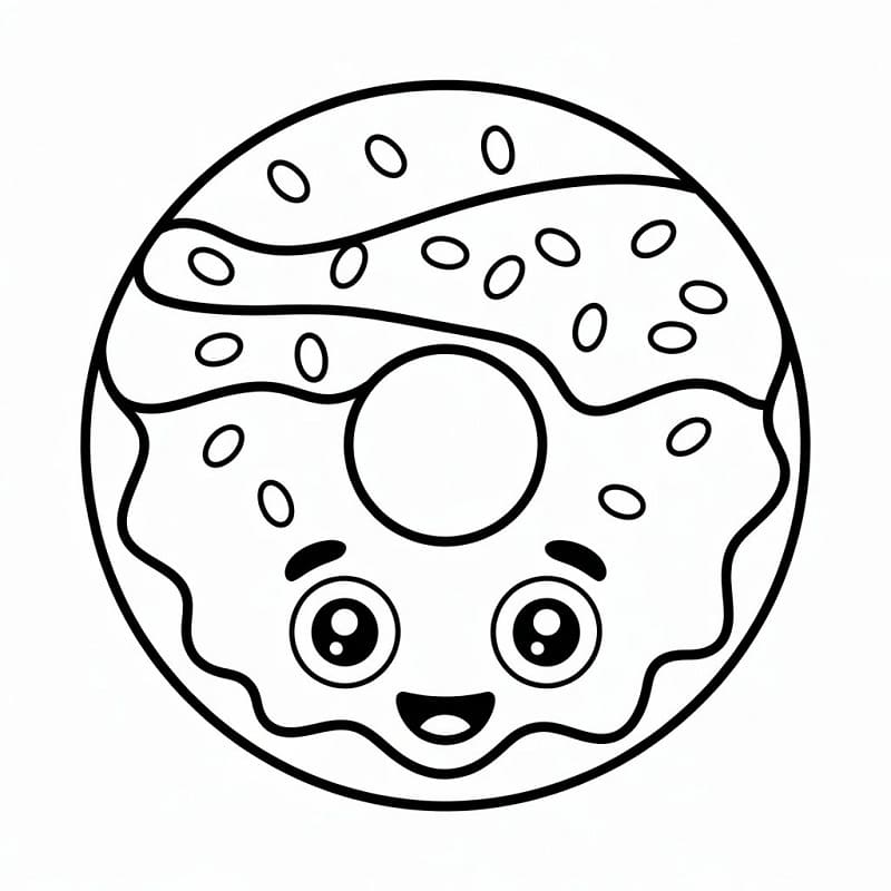 Fise de colorat cu Gogoasa de colorat p10