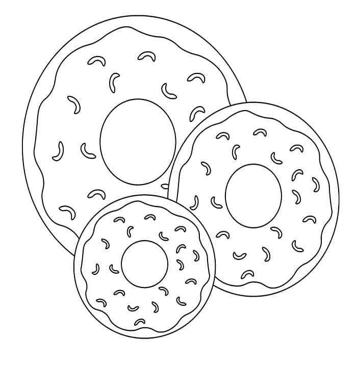 Fise de colorat cu Gogoasa de colorat p12