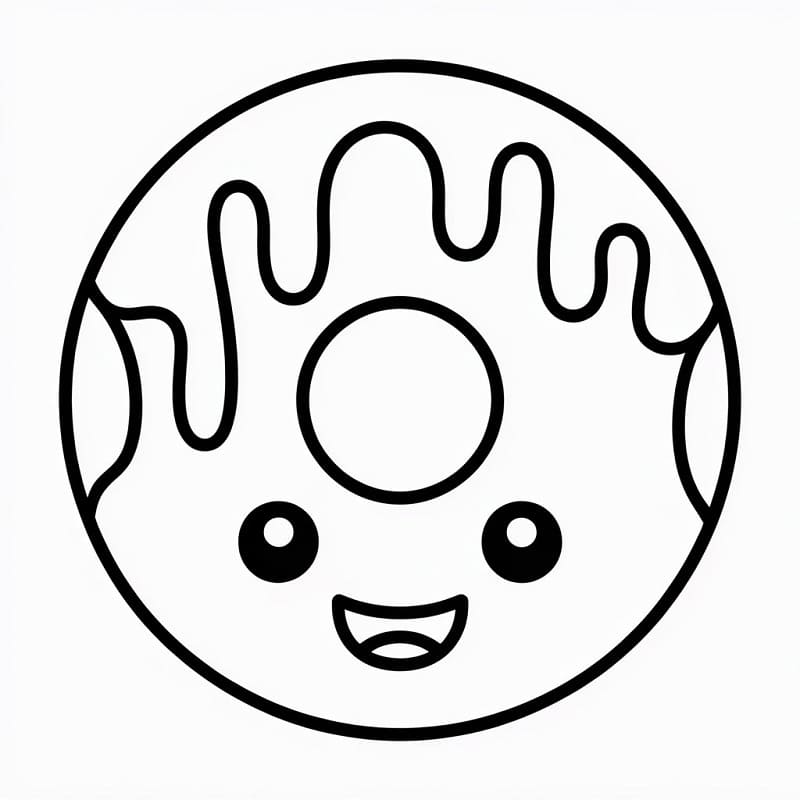 Fise de colorat cu Gogoasa de colorat p15