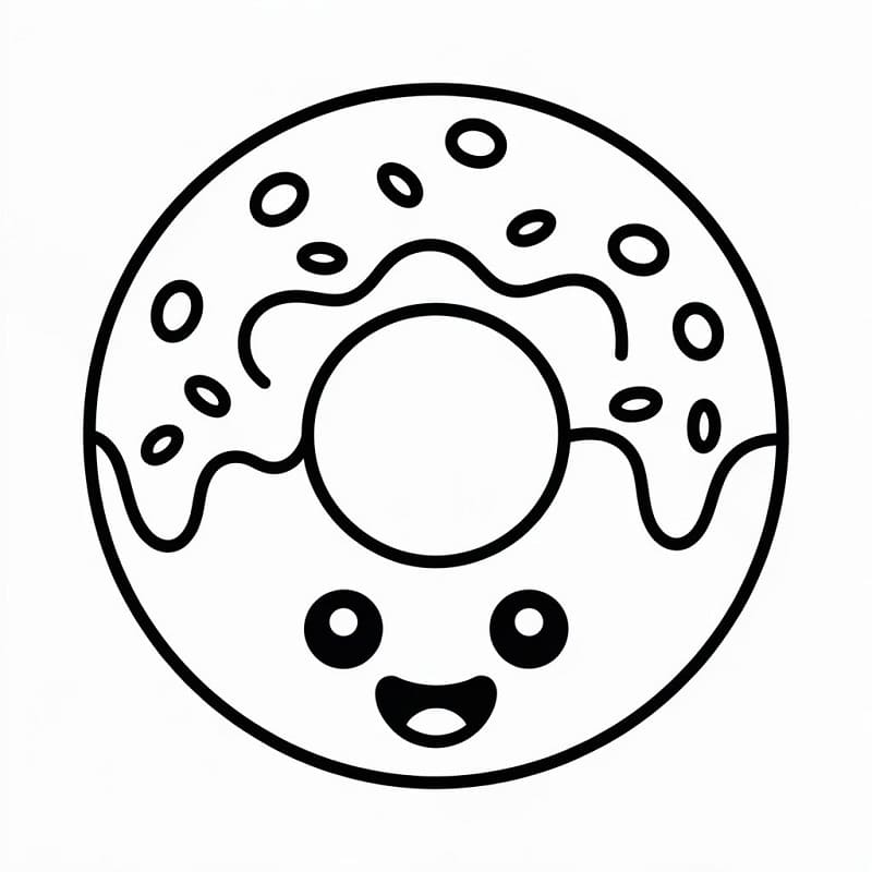 Fise de colorat cu Gogoasa de colorat p16