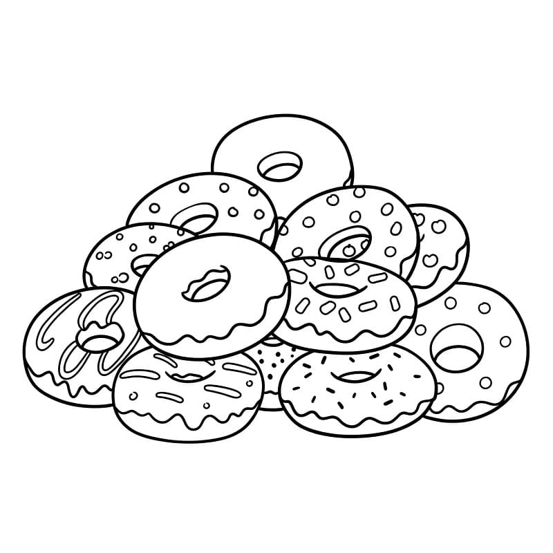 Fise de colorat cu Gogoasa de colorat p17