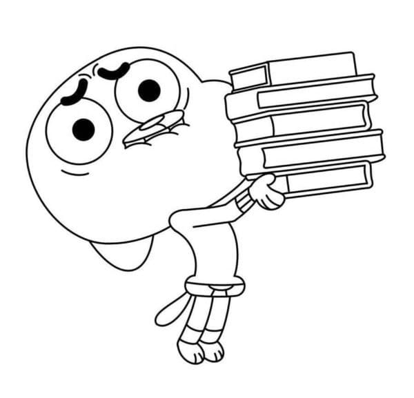 Fise de colorat cu Gumball de colorat p02