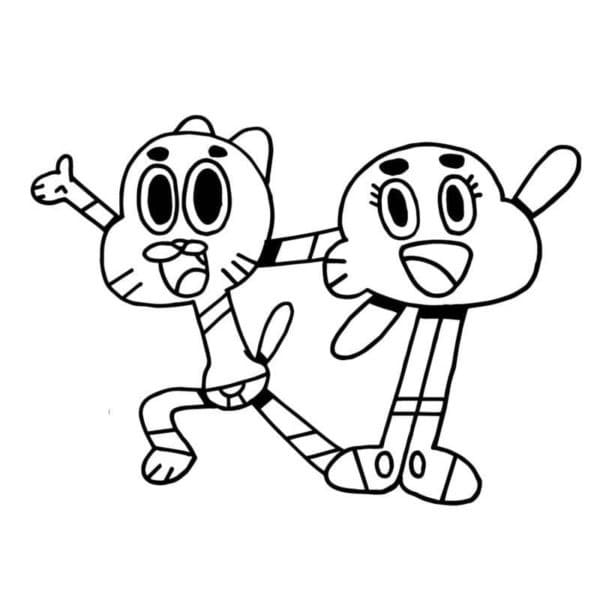 Fise de colorat cu Gumball de colorat p09