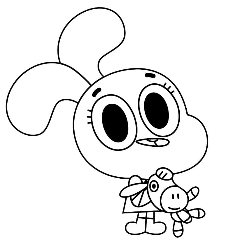Fise de colorat cu Gumball de colorat p16