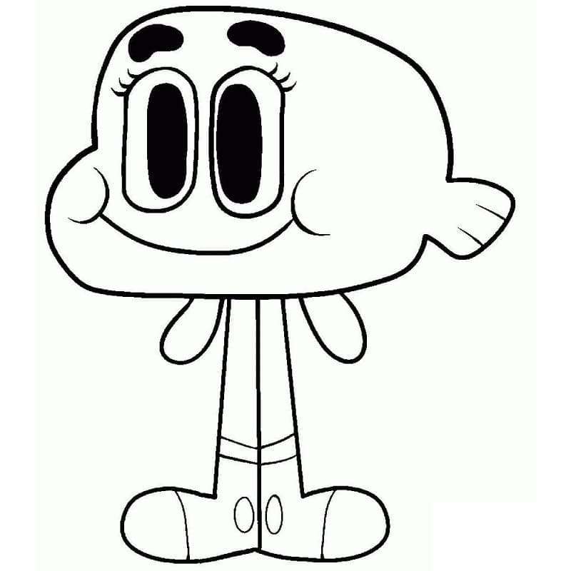 Fise de colorat cu Gumball de colorat p24