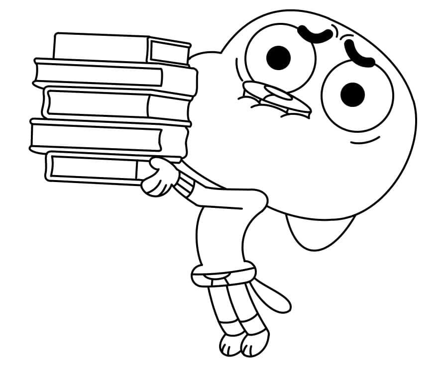 Fise de colorat cu Gumball de colorat p27