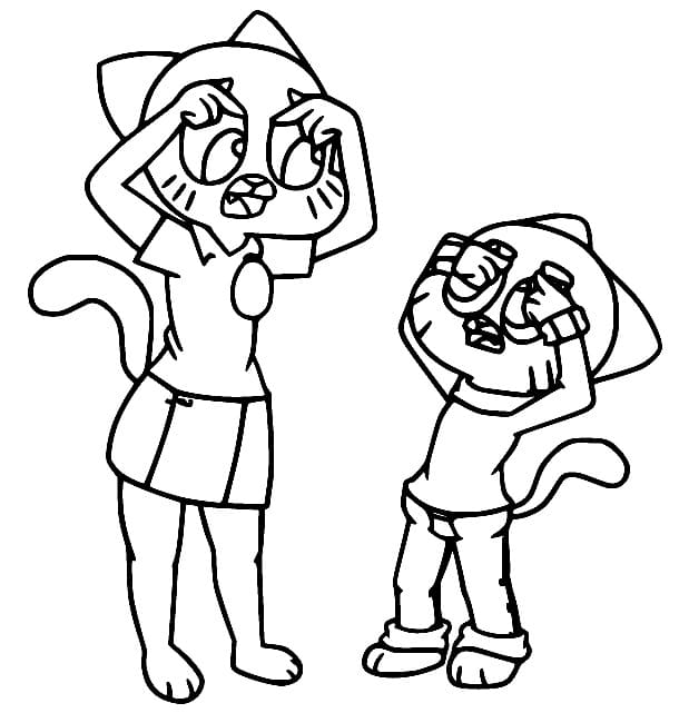 Fise de colorat cu Gumball de colorat p34