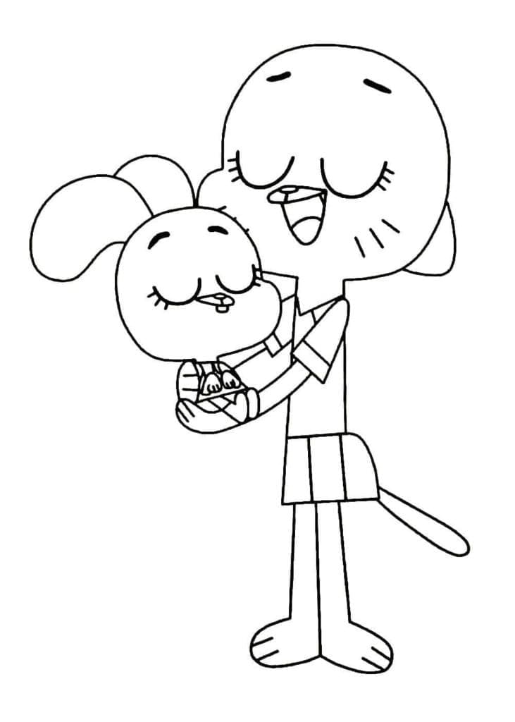 Fise de colorat cu Gumball de colorat p39