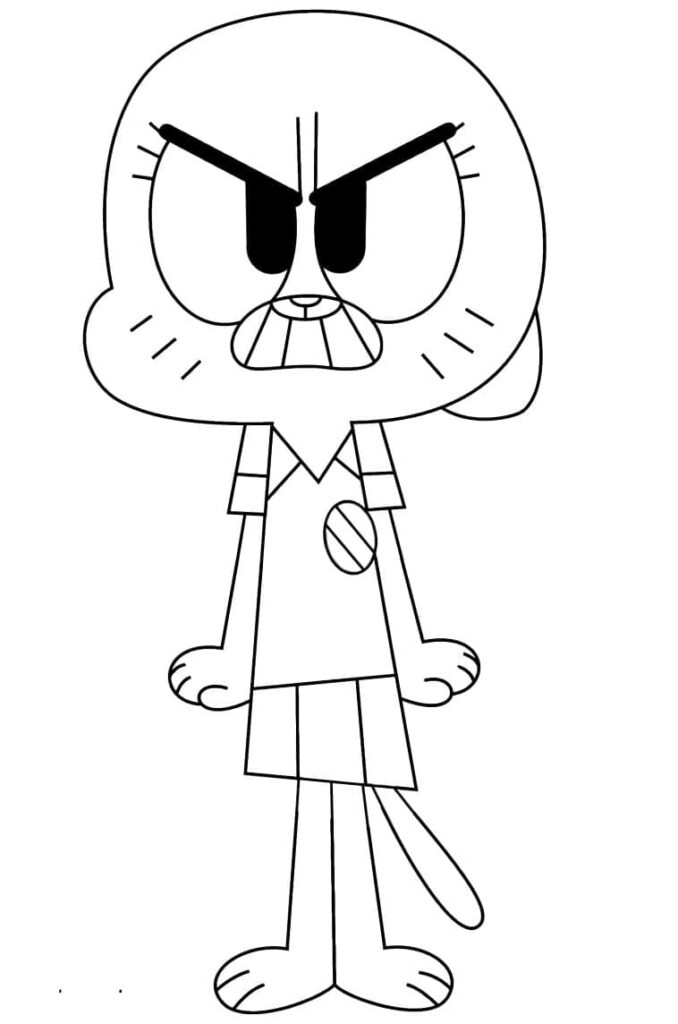 Fise de Colorat cu Gumball de colorat p46