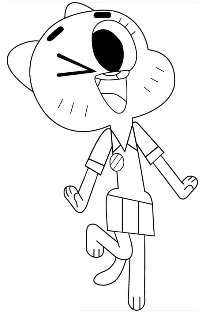 Fise de Colorat cu Gumball de colorat p48