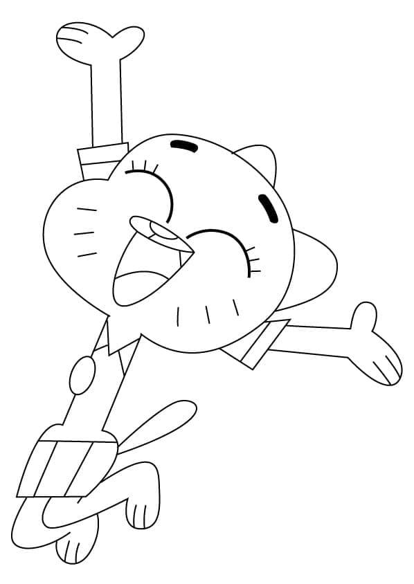 Fise de colorat cu Gumball de colorat p52