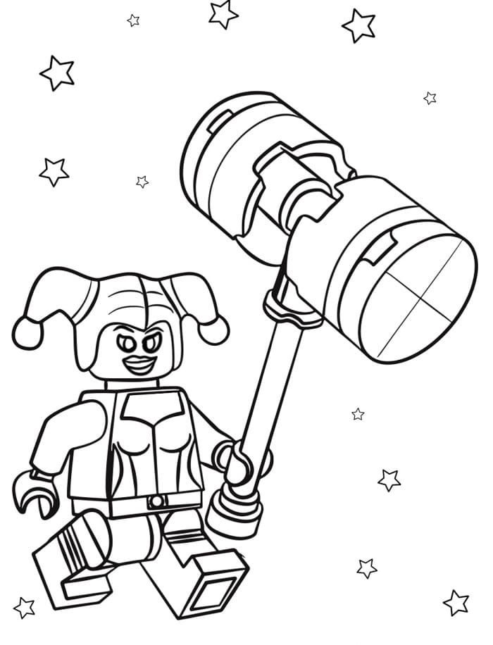 Fise de colorat cu Harley Quinn de colorat p12