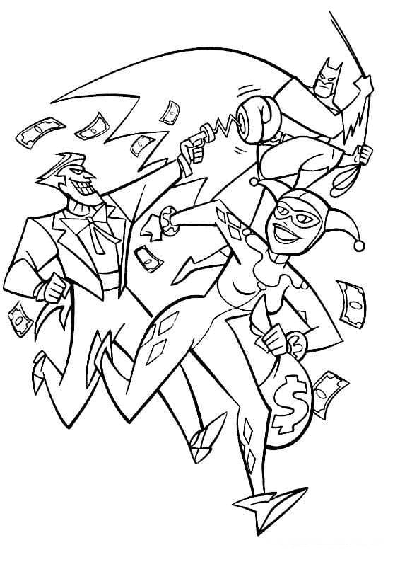 Fise de colorat cu Harley Quinn de colorat p36