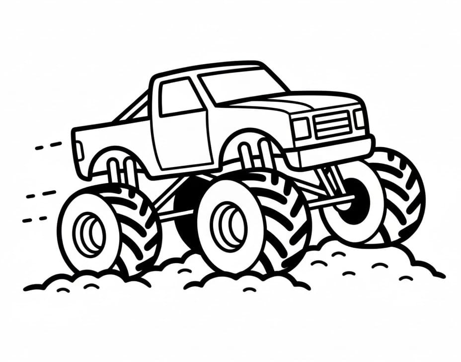 Fise de colorat cu Monster Truck de colorat p05