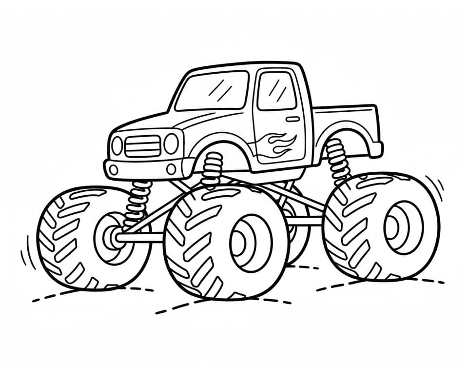 Fise de colorat cu Monster Truck de colorat p11
