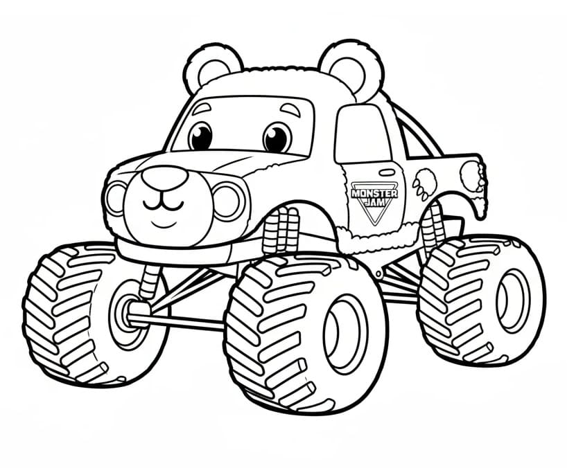 Fise de colorat cu Monster Truck de colorat p14