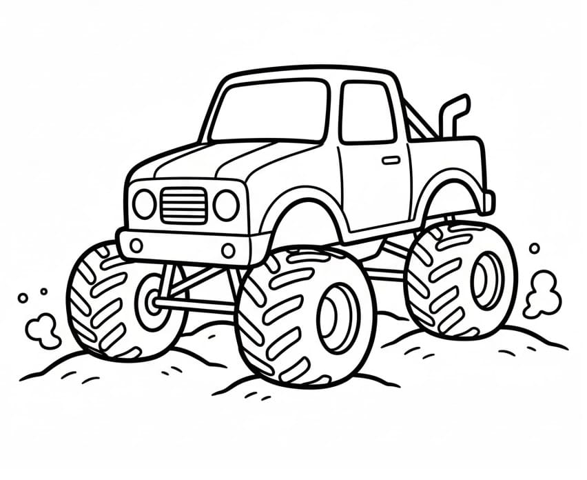Fise de colorat cu Monster Truck de colorat p17