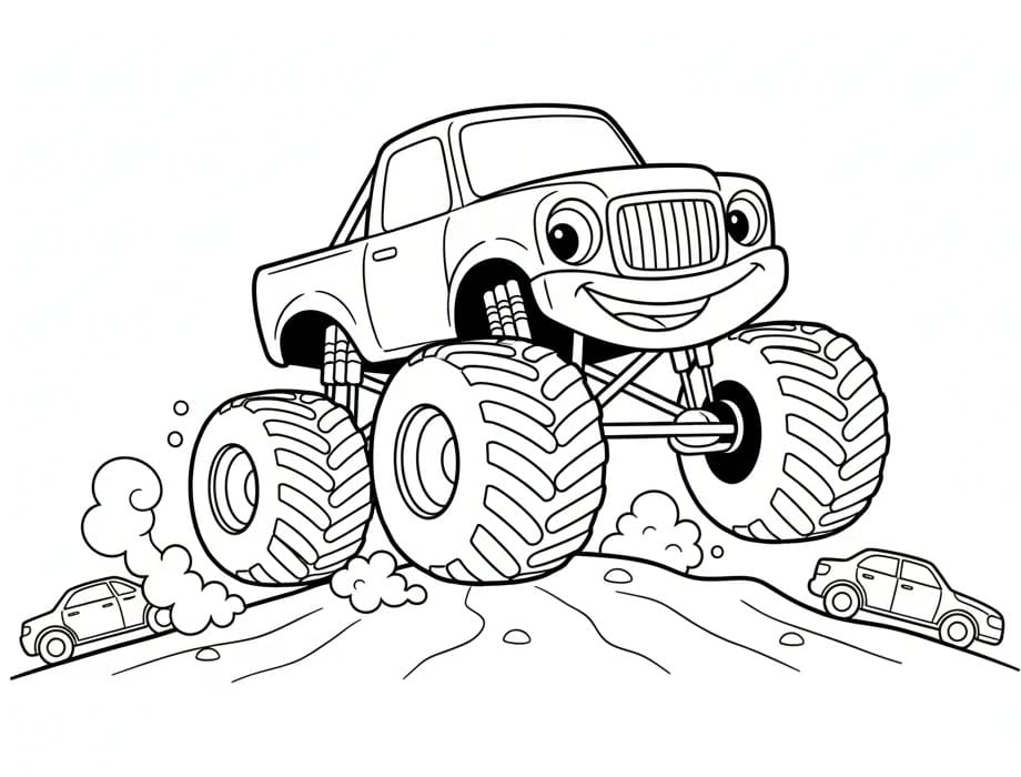 Fise de colorat cu Monster Truck de colorat p18