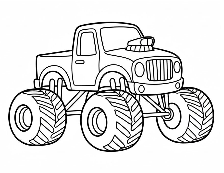Fise de colorat cu Monster Truck de colorat p20