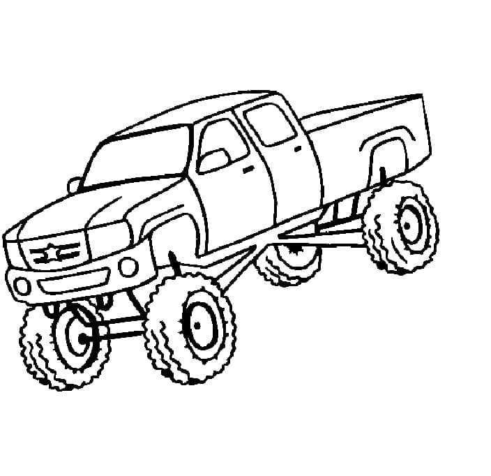 Fise de colorat cu Monster Truck de colorat p21