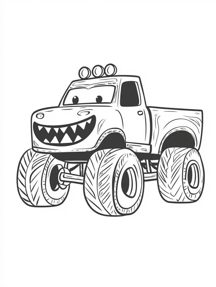 Fise de colorat cu Monster Truck de colorat p34